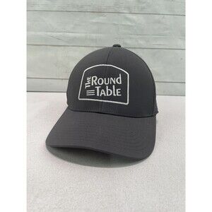 G FORE The Round Table 1/10 Flex Fit Tech Adjustable Hat Gray Bone Frog Logo